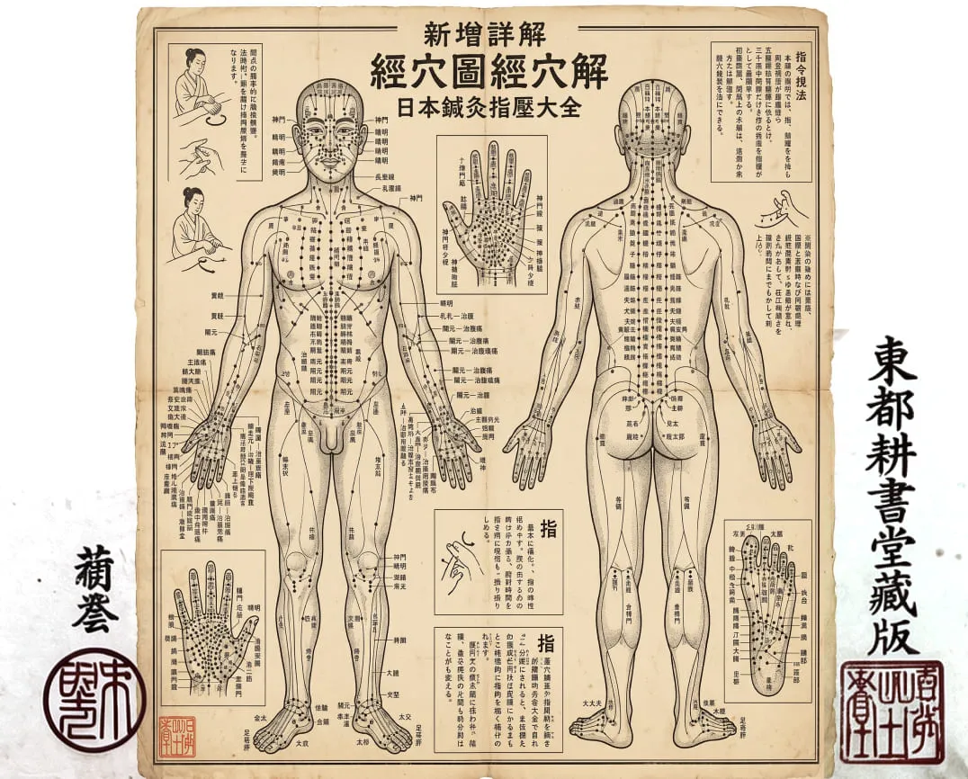 Shiatsu and acupressure pressure-point reference
