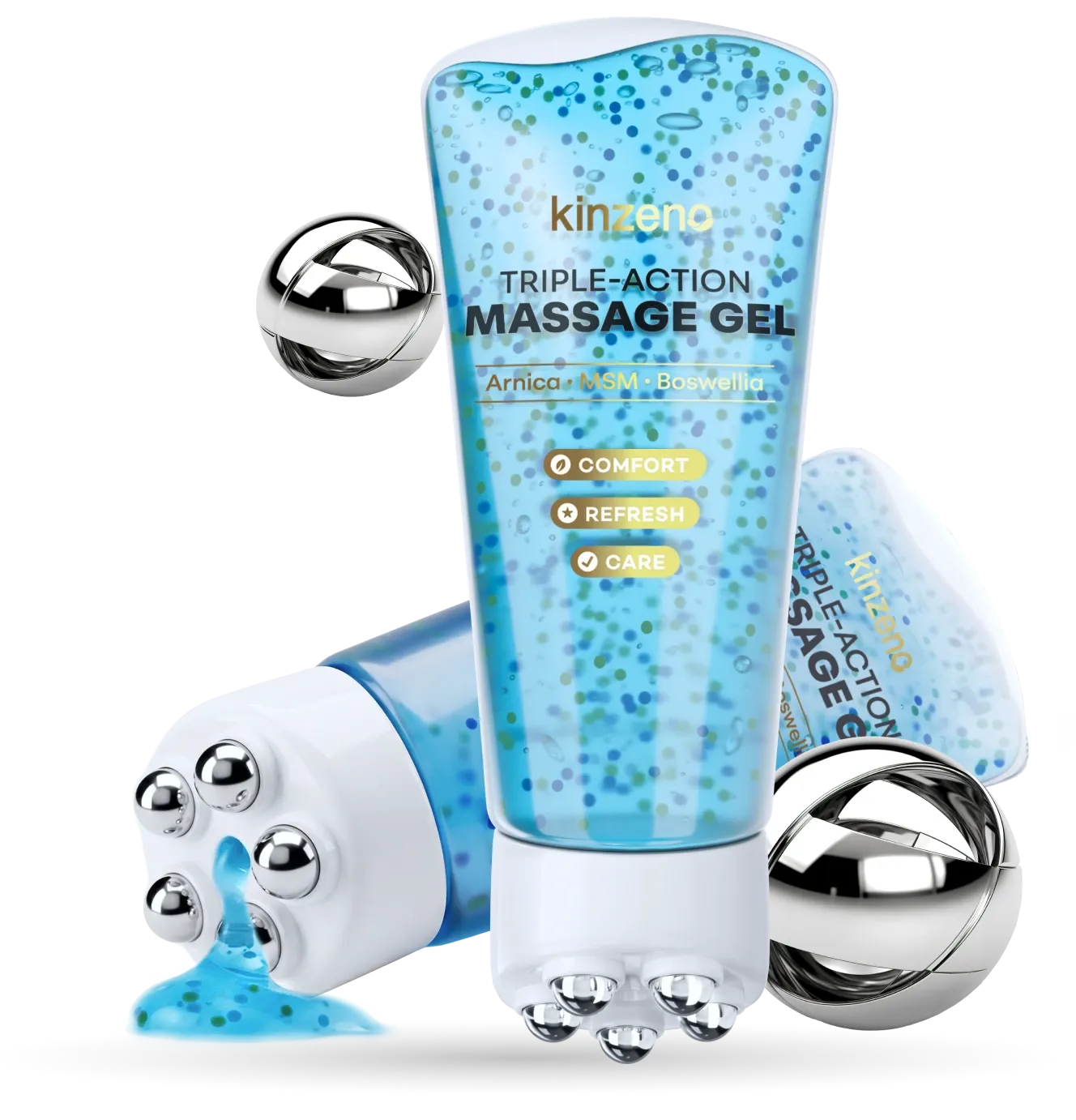 Kinzeno Roller Gel bottle with five magnetic beads